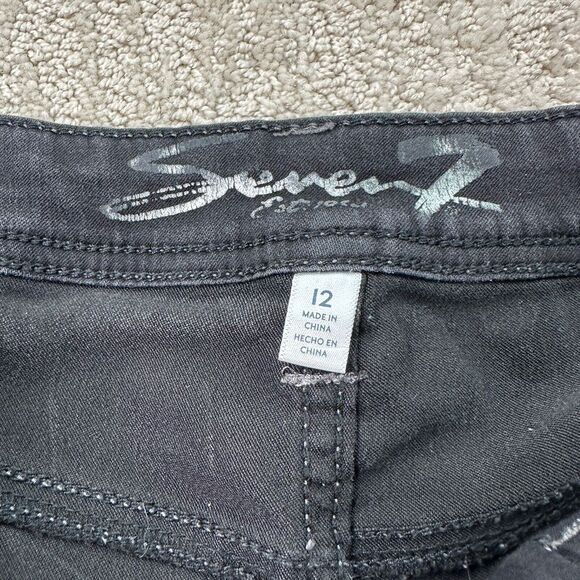 Seven 7 Madison Skinny jeans Women's Black Denim Size 12 - Picture 5 of 13